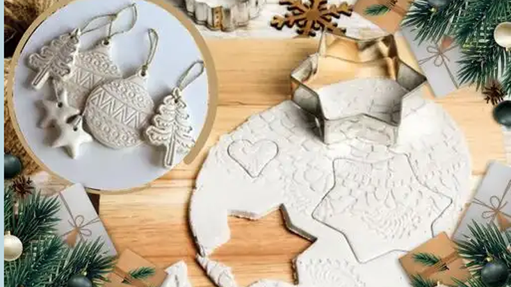 'Buztin zurizko gabonetako apaingarriak'