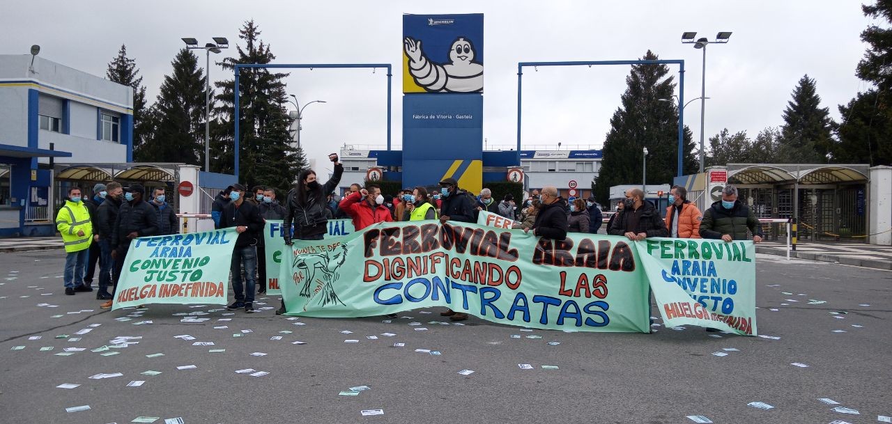 Greba mugagabea hasi dute Ferrovial Araian, urtebete hitzarmenik gabe eman ondoren