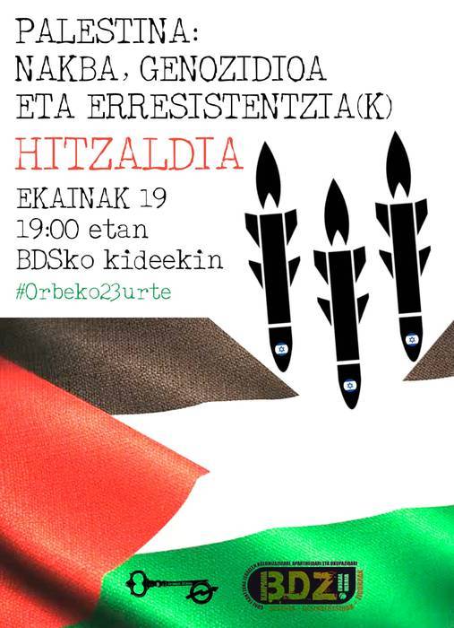 'Palestina, Nakba, genozidioa eta erresistentzia'