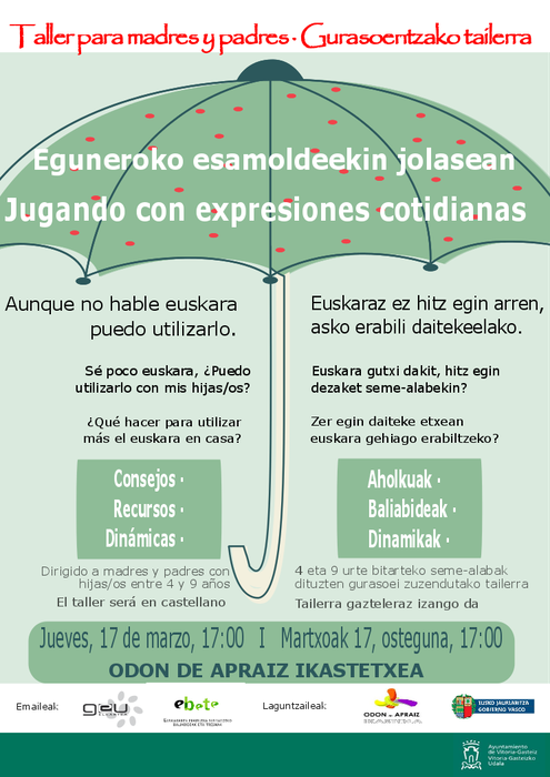 Eguneroko esamoldeekin jolasean - Jugando con expresiones cotidianas