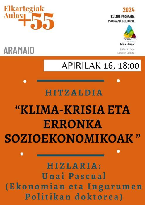 'Klima krisia eta erronka sozioekonomikoak', Unai Pascual