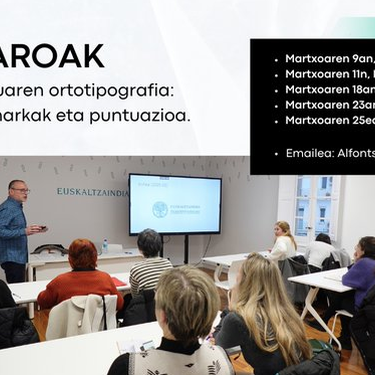 Euskara batuaren ortotipografia ikastaroa