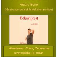 "Belarriprest, nire lehenengo sortzelana euskaraz" Amaia Bonorekin