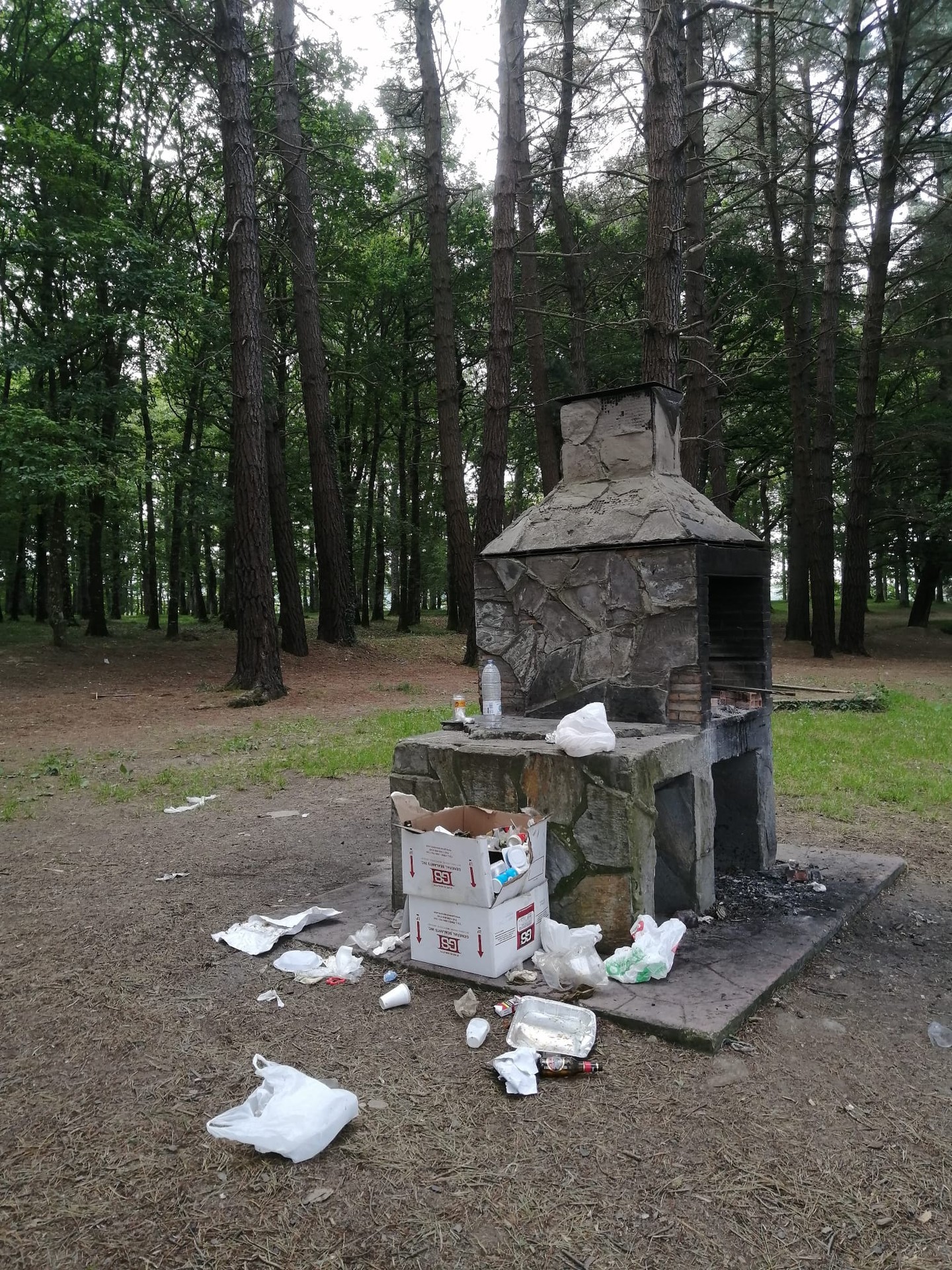 Asteburuko topaketekin batera, zaborra nonahi