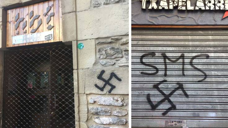 Margoketa naziak agertu dira berriro Alde Zaharrean