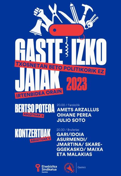 [GASTEIZKO JAIAK] Bertso poteoa, Amets Arzalluz, Oihane Perea, Julio Soto
