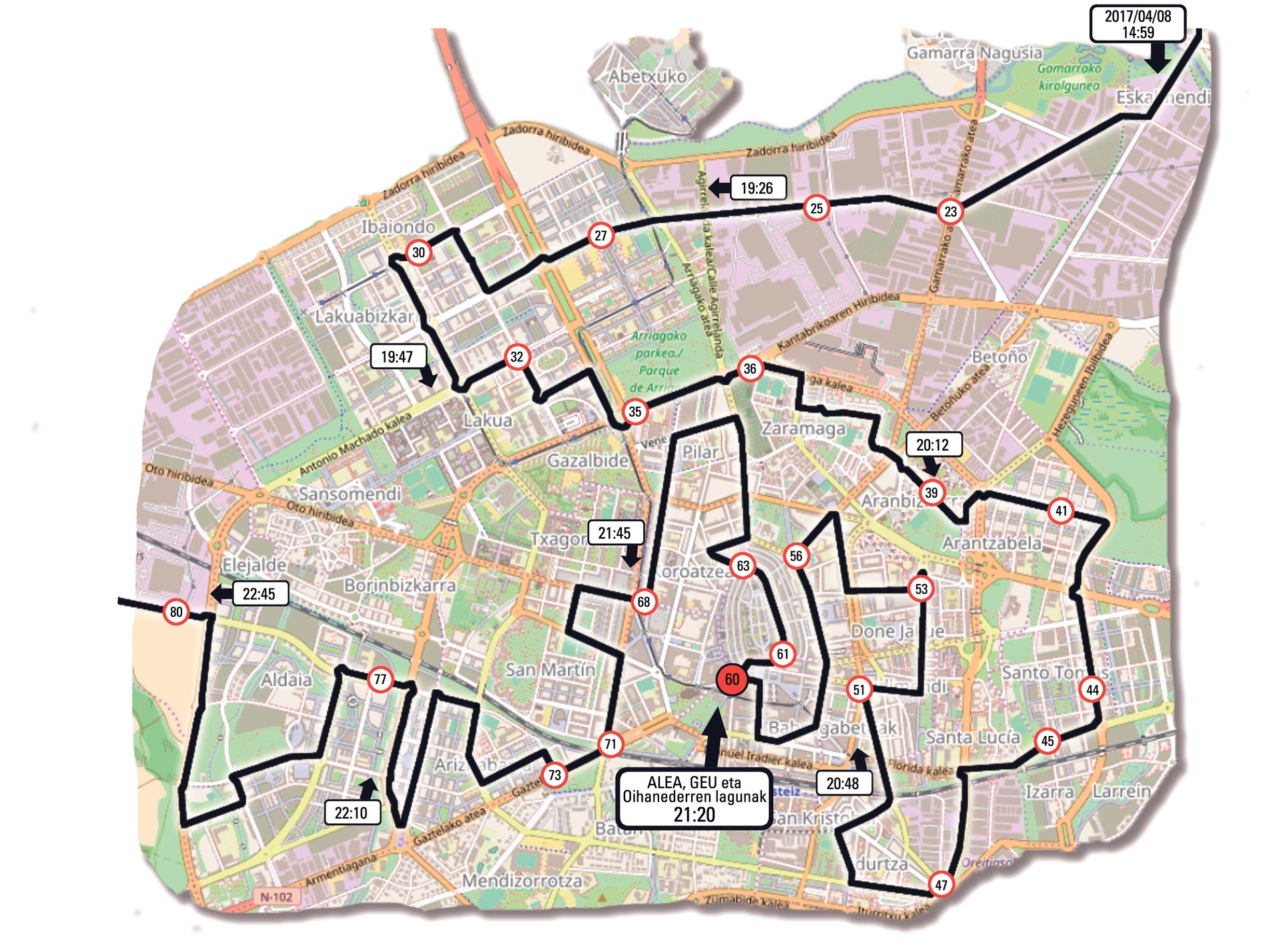 Korrika, Gasteizen