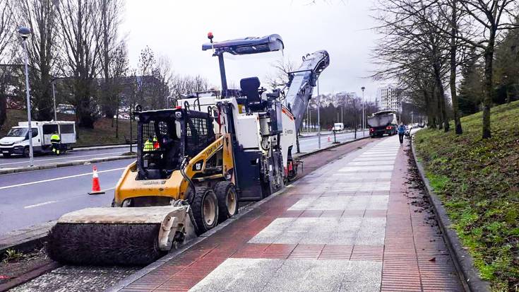 Jacinto Benavente kaleko bidegorria eta zirkulazio erreiak zaharberritzeko lanak martxan daude