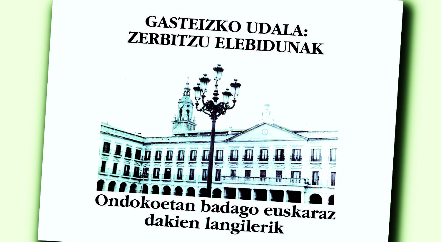 Gasteizko Udalean onartu zen euskara