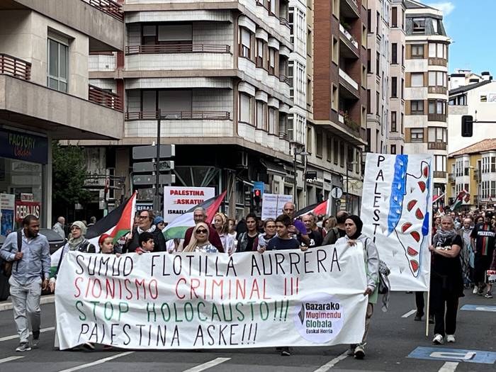 Mobilizazioak Gasteizen Palestinaren aldeko nazioarteko borroka egunean