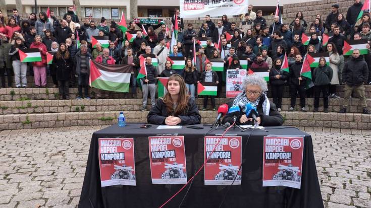 Israelgo Maccabi eta Hapoel taldeen bisita boikotatzeko deia egin dute