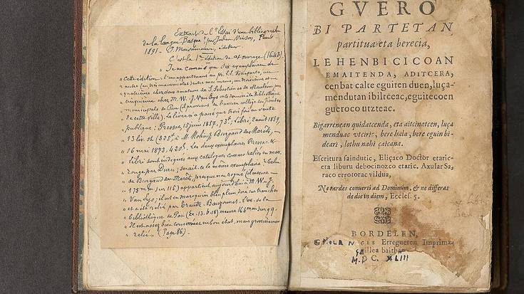 Euskararen historiaz jardungo dute datorren astean