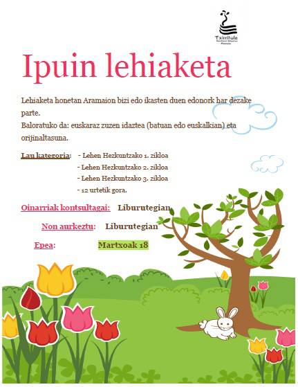 ARAMAIO: Ipuin lehiaketa