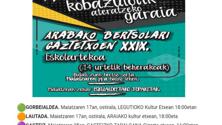 Arabako bertso eskolartekoaren finala