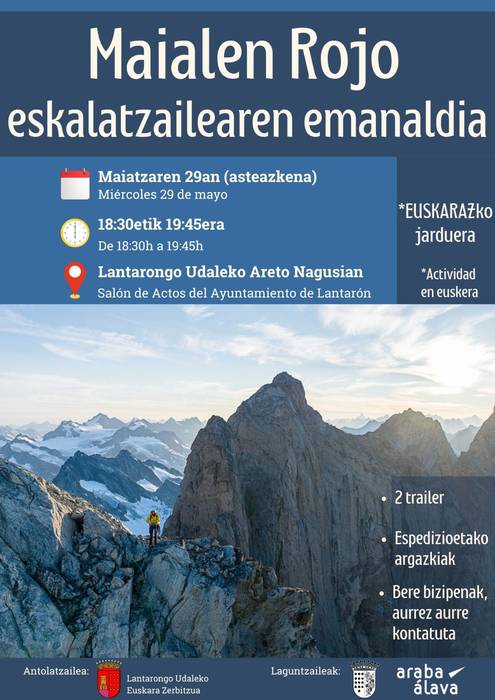 Maialen Rojo eskalatzailearekin solasaldia