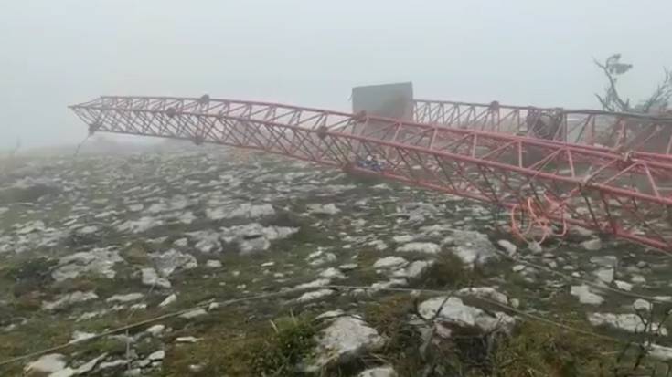 Arkamuko haizea neurtzeko dorrearen aurkako sabotajea ikertzen ari dira