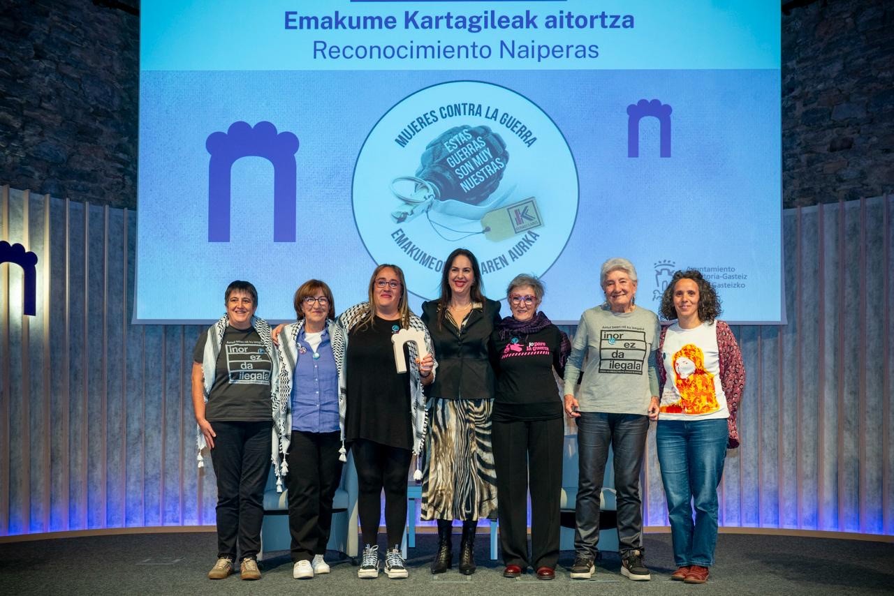 Emakumeok Gerraren Aurka kolektiboak jaso du Emakume Kartagileak 2026 saria