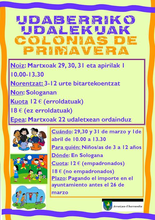 [IZENA EMATEKO AZKEN EGUNA] Udaberriko udalakuak 