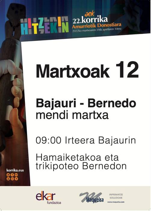 [KORRIKA KULTURALA] Baxauri eta Bernedo artean, mendi martxa