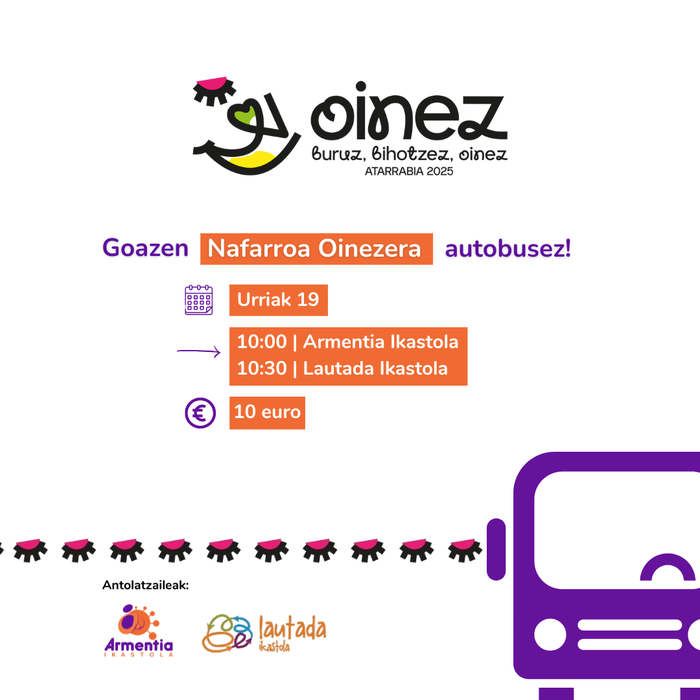 Armentia Ikastolak autobusa antolatu du Nafarroa Oinezera joateko