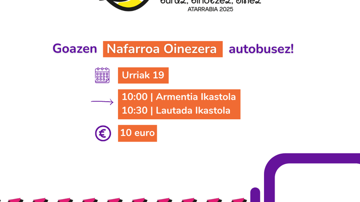 Armentia Ikastolak autobusa antolatu du Nafarroa Oinezera joateko