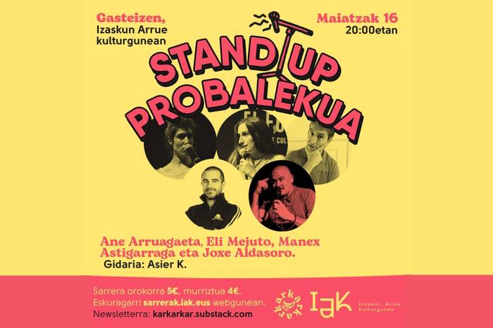 Karkarkar: Probalekua. Euskara hutsean egindako umorezko bakarrizketa saioa