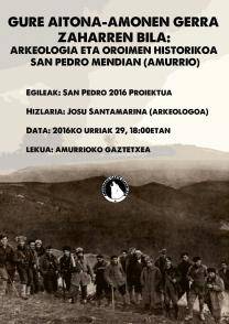 [HITZALDIA] Gure aiton amonen gerra zaharraren bila