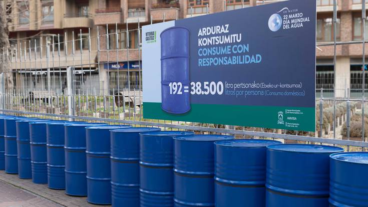 Gasteiztar bakoitzak 105,5 litro ur kontsumitzen ditu egunean
