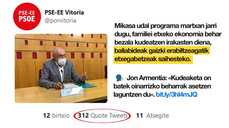 Haserrea piztu du "etxegabetzeak saihesteko" Gasteizko Udalaren Mikasa egitasmoak