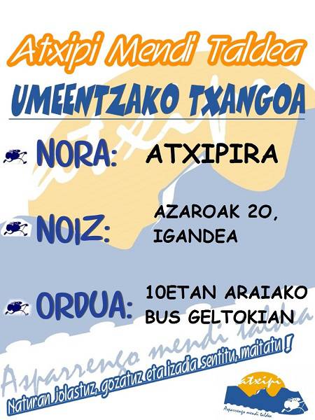 [HAURRENTZAKO EKINTZA] Atxipira mendi irteera