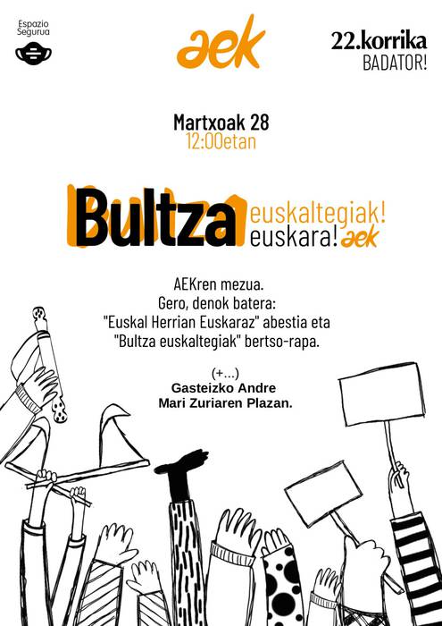 Korrika: 'Bultza euskaltegiak, Bultza euskara'