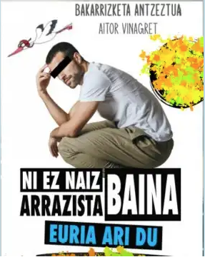 Bakarrizketa antzeztua, 'Ni ez naiz arrazista, baina euria ari du...'