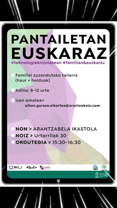 [FAMILIA TAILERRA] Pantailak euskaraz