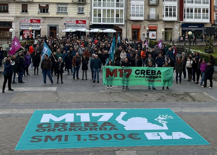 1.500 euroko gutxieneko soldata zerumugan