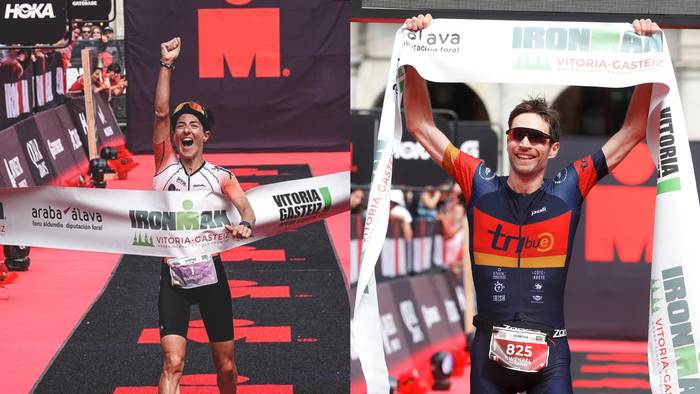 Gurutze Frades eta Gwenaël Changeon, Gasteizko Ironman probaren irabazleak