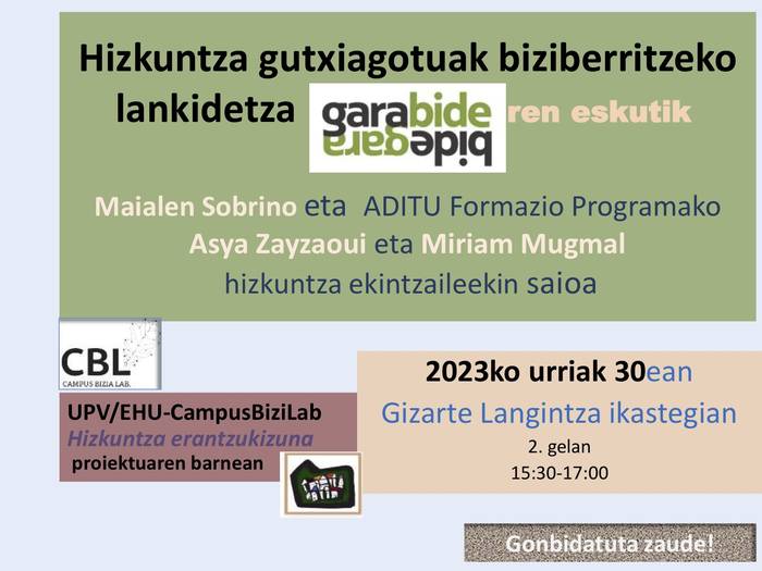 Hizkuntza gutxiagotak biziberritzeko lankidetza, Garabideren eskutik