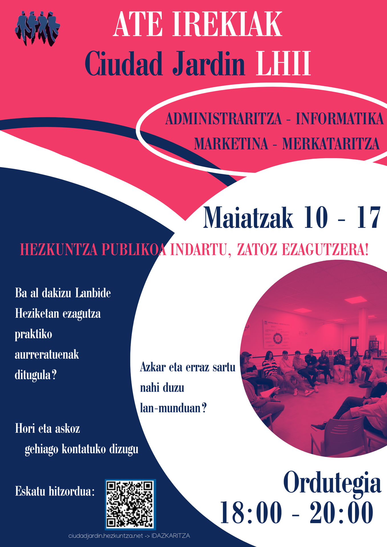 Ciudad Jardin LHIIn ATE IREKIAK eta AURREMATRIKULA