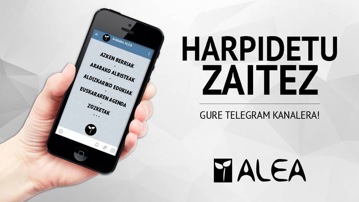 Gaurtik aurrera Telegram kanala ere izango du ALEAk