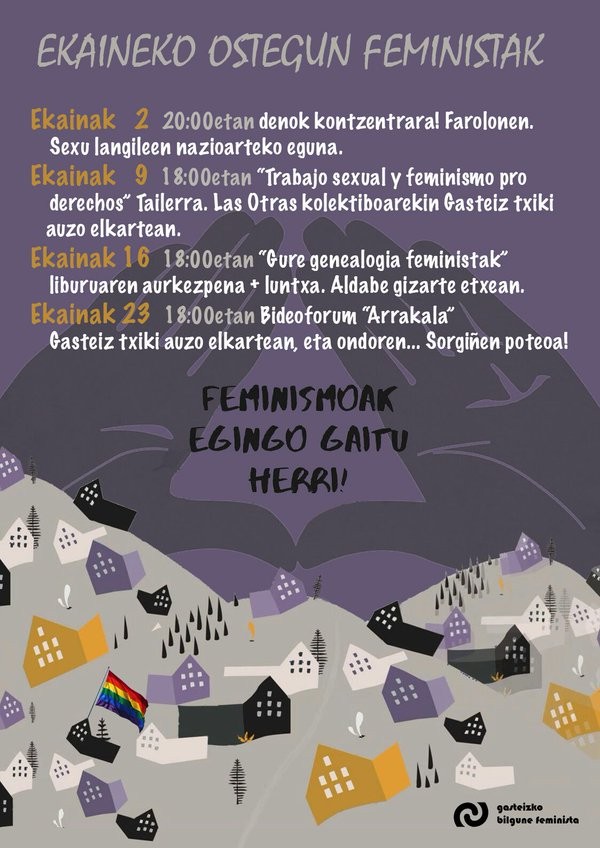 Ostegun feministak antolatu dituzte ekainerako