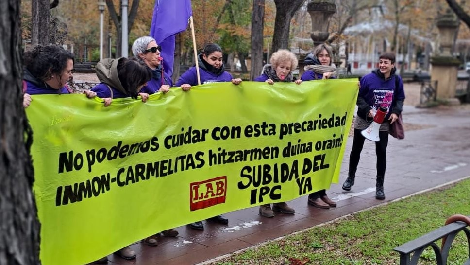 KPIaren igoera eskatzeko kontzentrazioa deitu dute Inmon-Carmelitas egoitzan