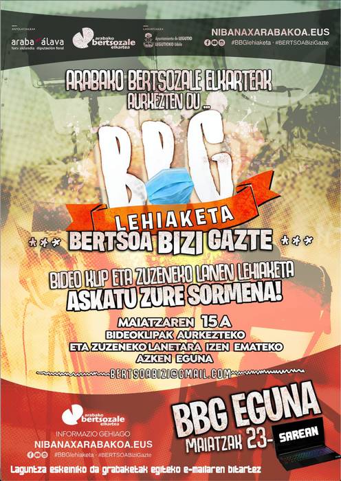Bertsoa Bizi Gazte, konfinamenduan, baina aurrera!