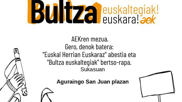 Korrika: 'Bultza euskaltegiak, Bultza euskara'